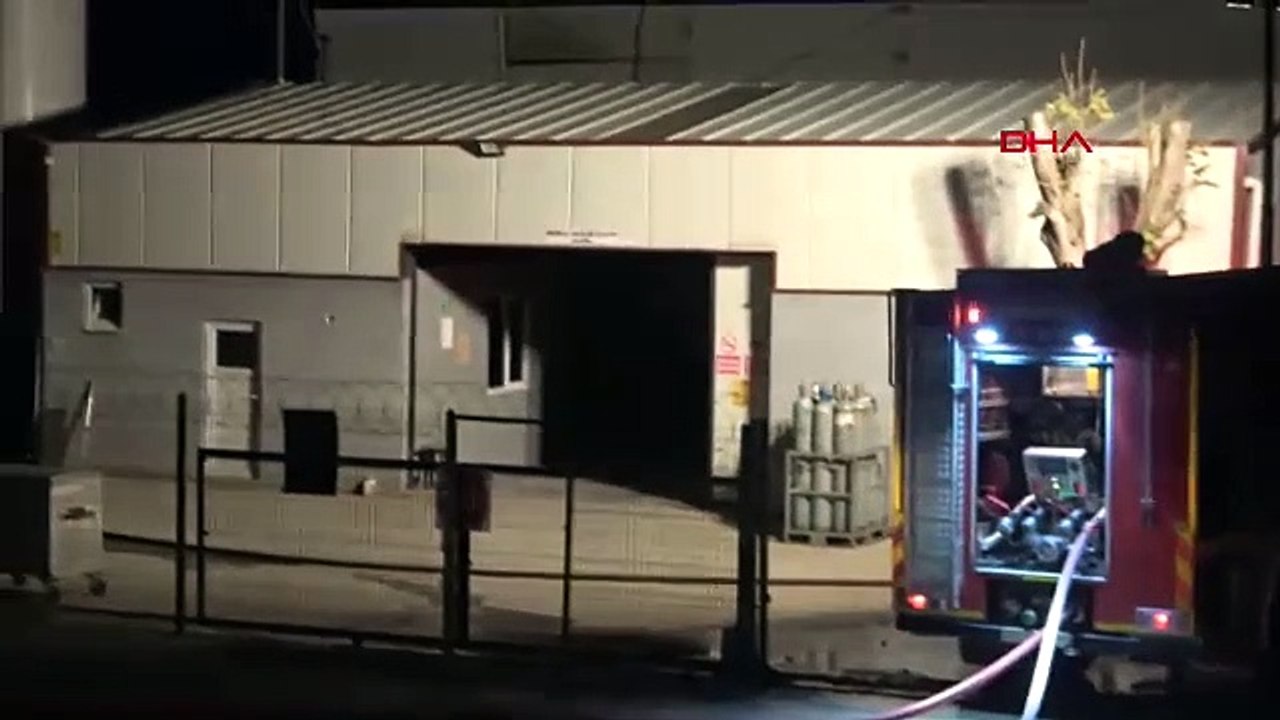 Kocaeli'de, gaz dolum tesisinde yangın