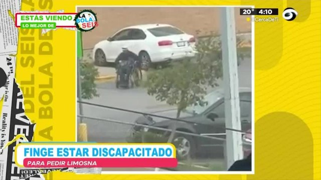 Finge estar discapacitado para pedir limosna