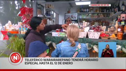 Sistema Teleférico Waraira Repano estará trabajando en horario especial hasta el 12 de enero
