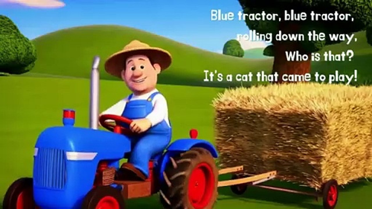 🚜_Blue_Tractor_Song_|_Learn_Animals_&_Their_Sounds_|_Fun_Kids_Video_with_Goat,_Cow,_Rabbit_&_More!(360p)