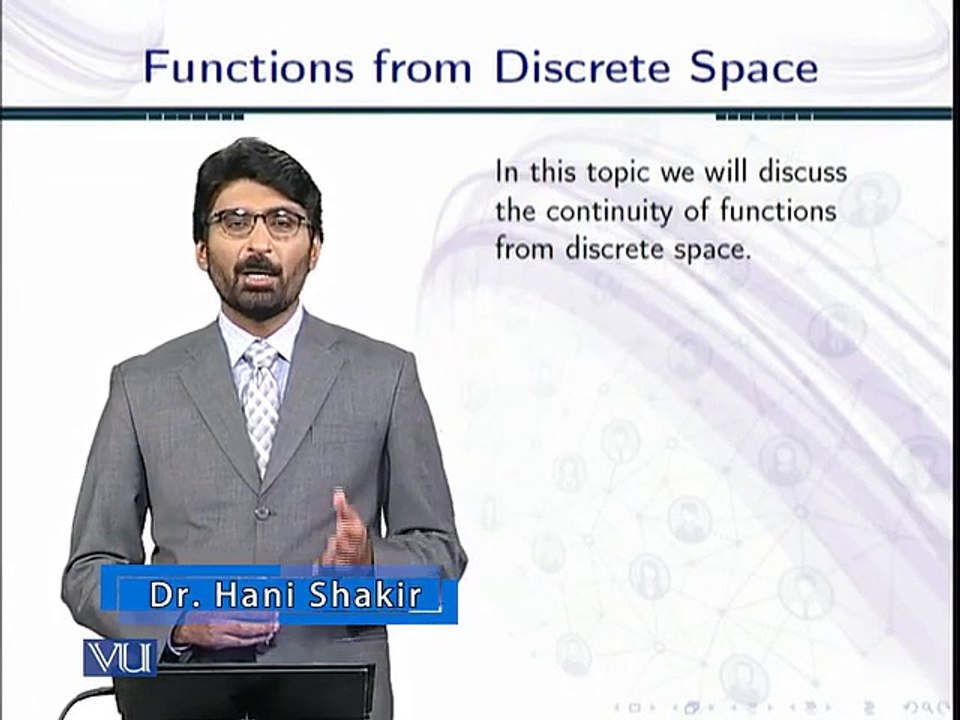 Lecture 67  	Function into discrete Space In Topology in Urdu