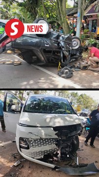 Senior citizen killed in car-MPV collision in Kluang