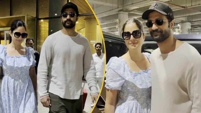 Katrina Kaif और Vicky Kaushal छुट्टियां मनाकर वापस मुंबई लौटे, एअरपोर्ट पर दोनों का दिखा शानदार लुक