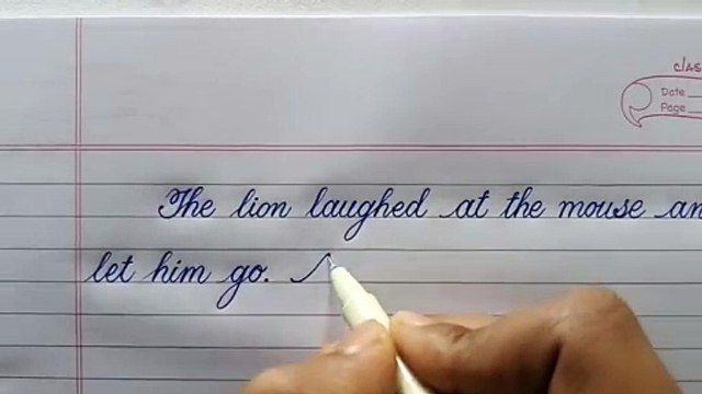 Beginners Handwriting practice - Learn Cursive writing