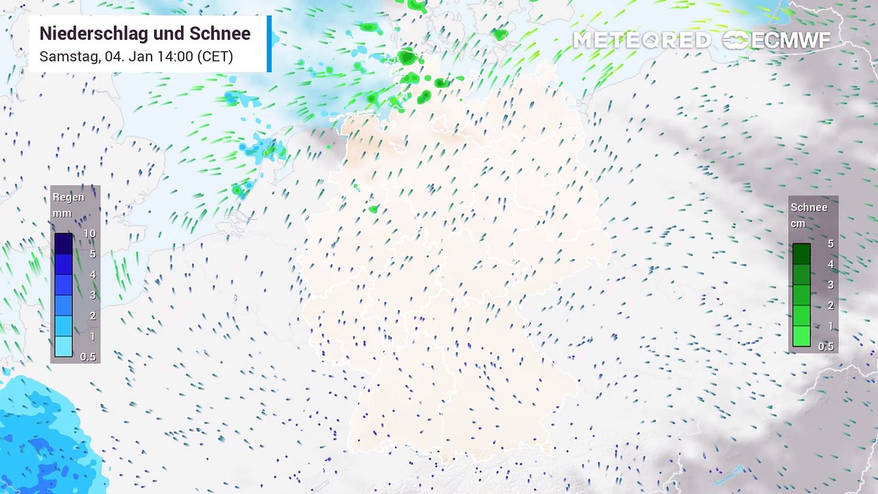 So roll die Schnee- und Eisregenfront über Deutschland hinweg!