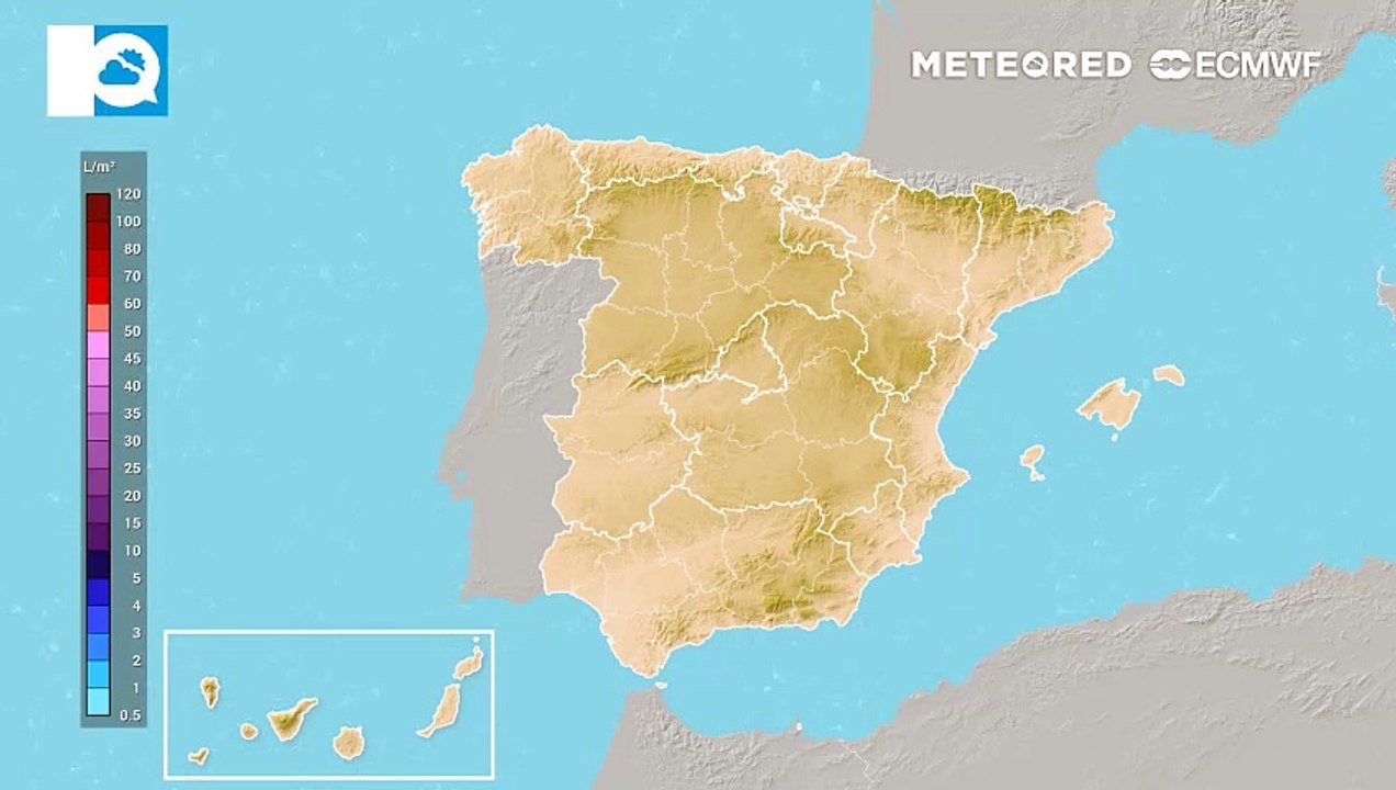 Un frente muy activo dejará lluvias abundantes en varias zonas de España