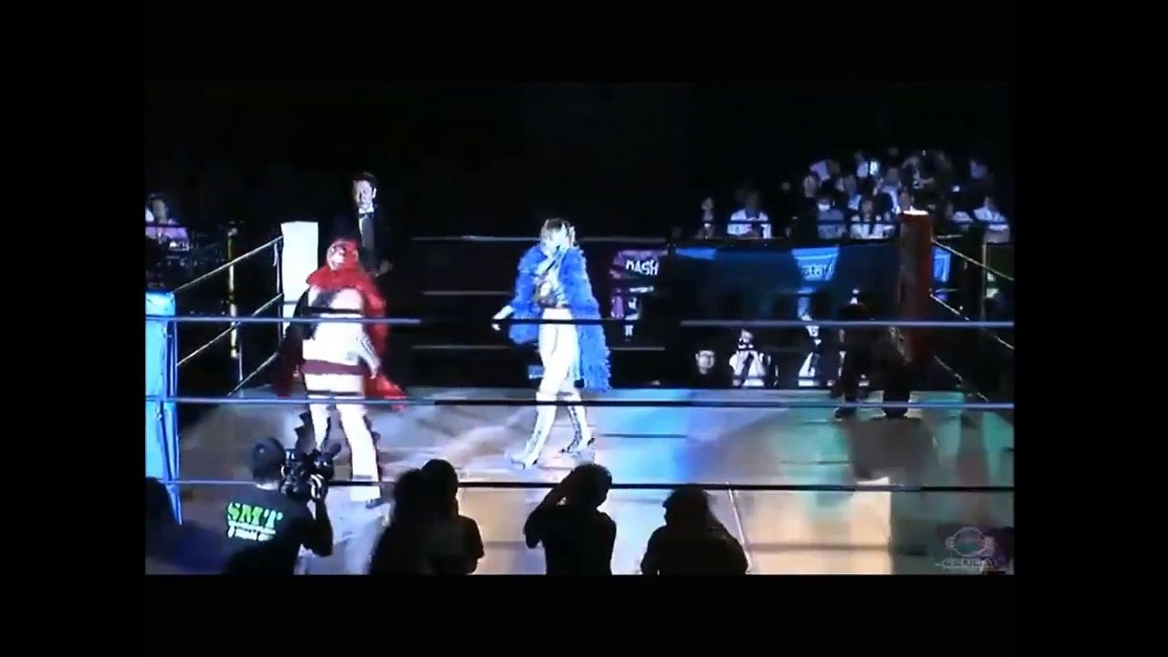Sendai Girls DASH Chisako & Sendai Sachiko vs. Io Shirai & Mayu Iwatani 30.7.2015