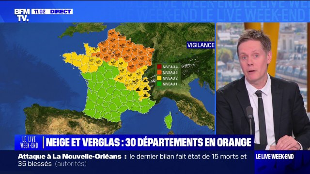 Neige et verglas: 30 départements placés en vigilance orange par Météo-France