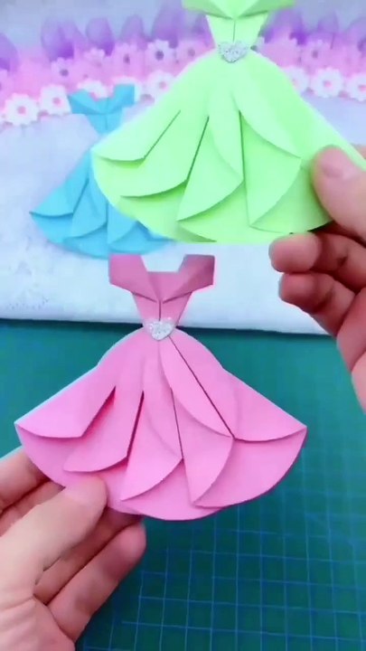 beautiful dress for paper _dress _doll _dolldress  _craft _papercraft