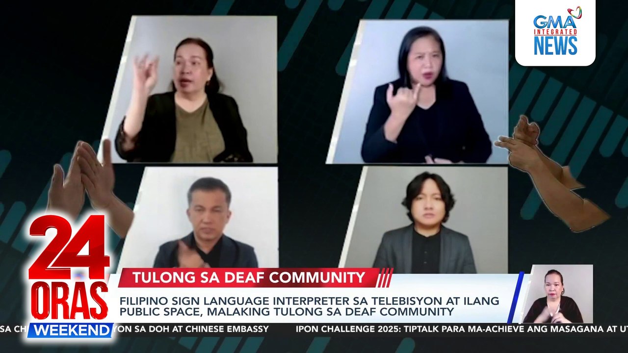 Filipino sign language interpreter sa telebisyon at ilang public space, malaking tulong sa deaf community | 24 Oras Weekend