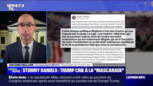 Affaire Stormy Daniels: Donald Trump fixé sur son sort le 10 janvier, le président élu dénonce une mascarade