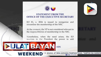 PBBM, nagpatupad ng reorganisasyon sa National Security Council