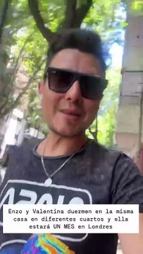 Valentina Cervantes y Enzo Fernández, junto en Londres durante un mes