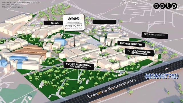 New Booking Plots Bptp 102 Eden estate 187 Sq.yards @5.02 Cr. Sector 102 Gurgaon 8826997781