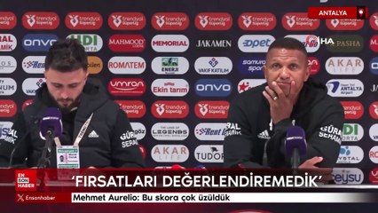 Mehmet Aurelio: Bu skora çok üzüldük