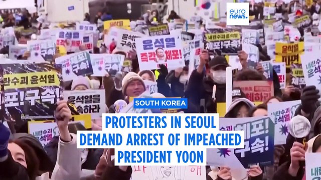 Thousands of protesters in South Korea demand arrest of ousted President Yoon