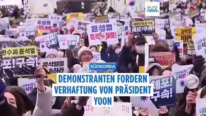 Demonstranten fordern Verhaftung von Präsident Yoon