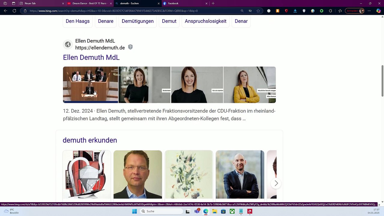 Einträge über Demuth im Internet ((Seh Hör Real Life Legendär Video)