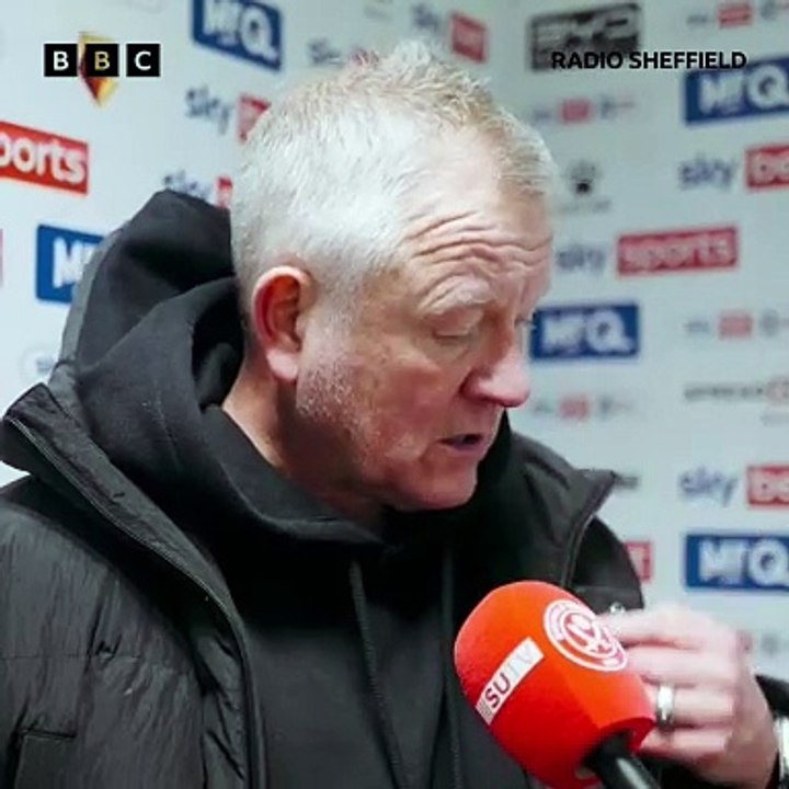 An emotional Chris Wilder reacts to Sheffield United victory at Watford