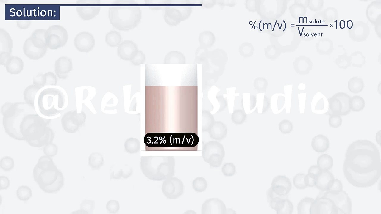 Chemical Solution -003- The Mass To Volume Percentage