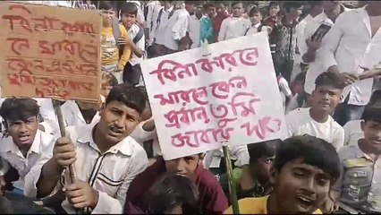 ছট্র আন্দোলনে উত্তাল সাগরপাড়া ছাত্রদের মারধর পুলিশের গাড়ি ভাঙচুর