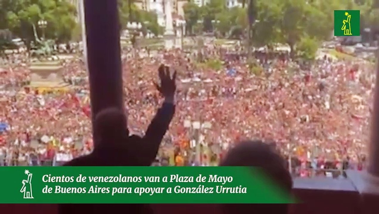 Cientos de venezolanos van a Plaza de Mayo de Buenos Aires para apoyar a González Urrutia