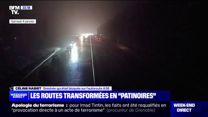 "On est resté trois heures à l'arrêt": le récit de Céline Rabiet, bloquée sur l'A38 à cause du verglas