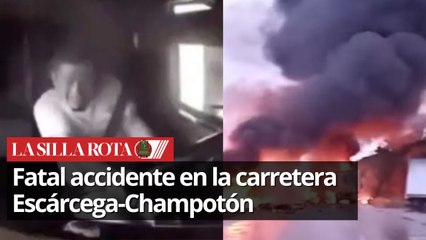 Chofer graba fatal accidente en la carretera Escárcega-Champotón