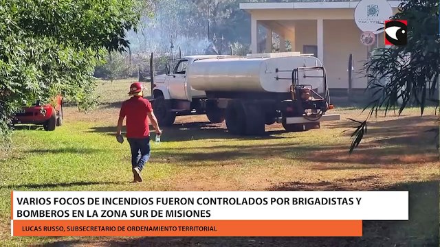 Varios focos de incendios fueron controlados por brigadistas y bomberos en la zona sur de Misiones