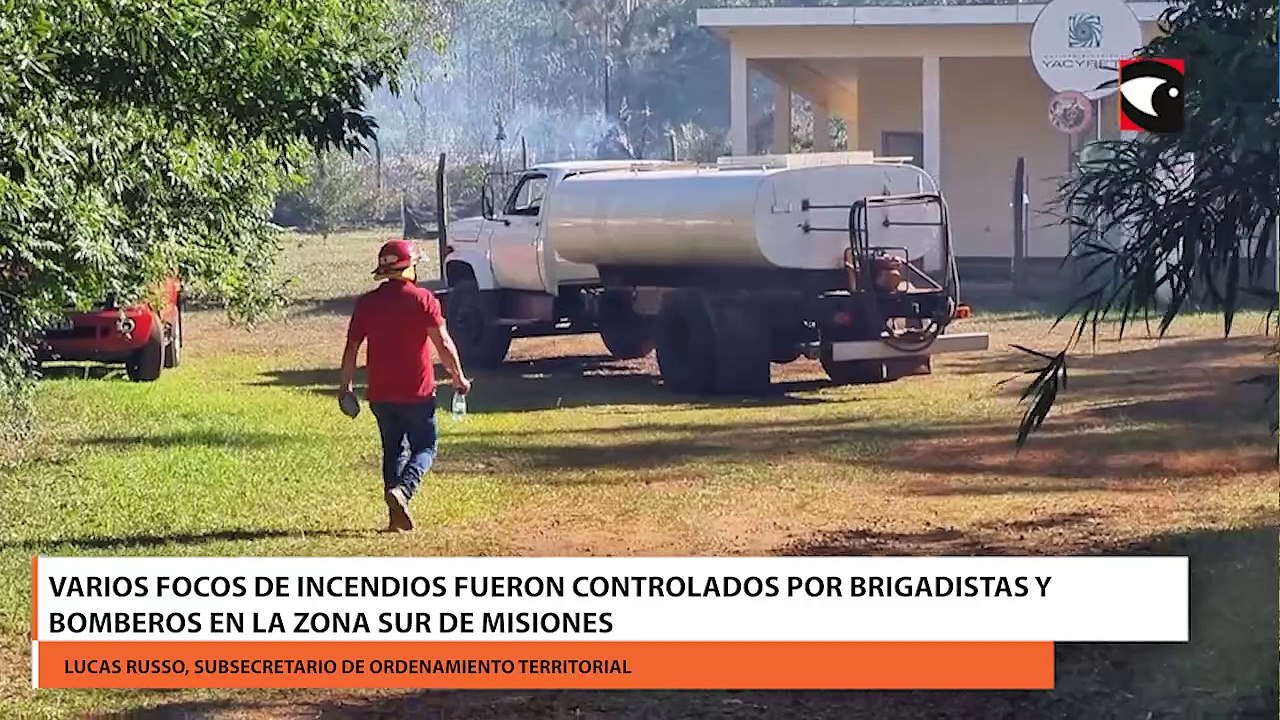 Varios focos de incendios fueron controlados por brigadistas y bomberos en la zona sur de Misiones