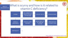 What is scurvy and how is it related to vitamin C deficiency?