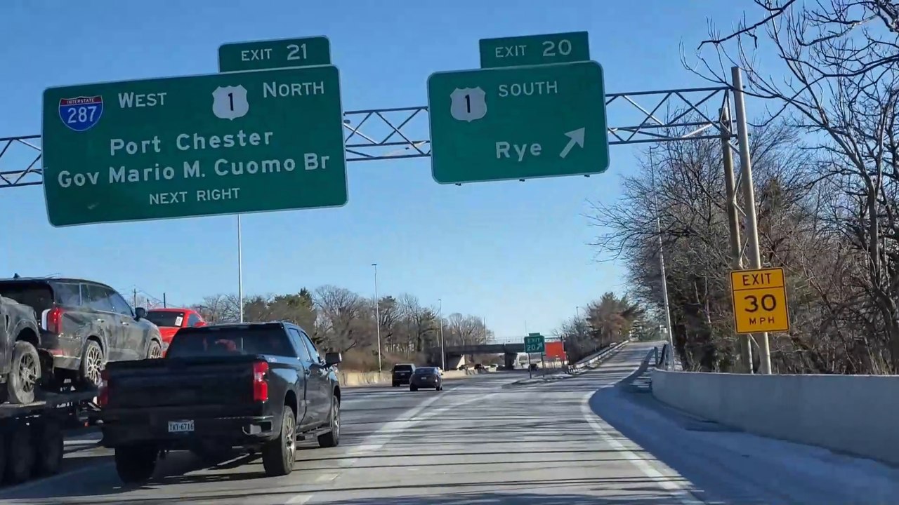 Exit 20 south to Rye/ Harrison/I-287 Cross Westchester expressway