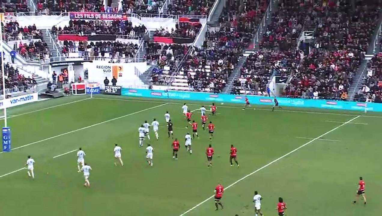 TOP 14 - Essai de Gael DREAN (RCT) - RC Toulon - Racing 92