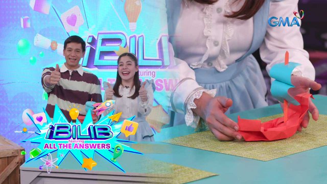 iBilib: Chris Tiu & Shaira Diaz build a DIY Paper Sailboat!