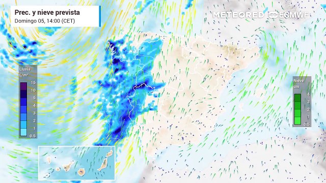 Varios frentes traerán lluvias a casi toda España en los próximos días