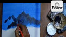 Create Your Own Beautiful canvas snow Painting Landscape!