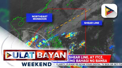 Northeast monsoon, shear line at ITCZ, magpapaulan sa malaking bahagi ng bansa