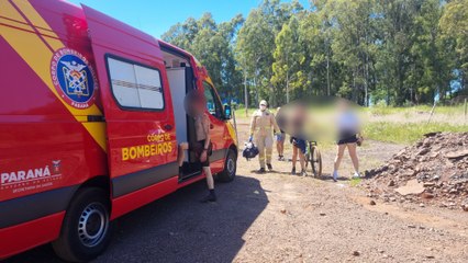 Rapaz que fazia trilha de bicicleta sofre queda e fica ferido