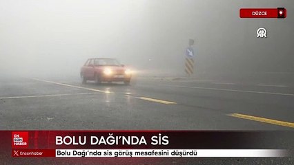Bolu Dağı'nda sis görüş mesafesini düşürdü