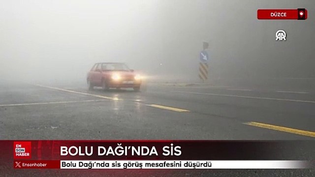 Bolu Dağı'nda sis görüş mesafesini düşürdü