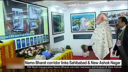 PM Modi takes a ride on Namo Bharat train