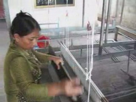 Tissage traditionnel soie