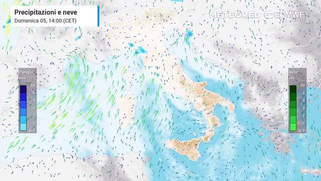 Le previsioni aggiornate per le prossime ore in Italia: dove pioggia e neve?