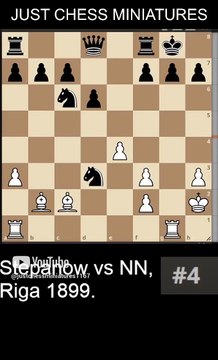 Stepanow defeats NN with the Pillsbury's checkmate
