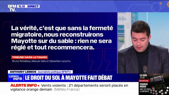 Mayotte: Bruno Retailleau, Manuel Valls et Sébastien Lecornu défendent l'idée d'une fermeté migratoire