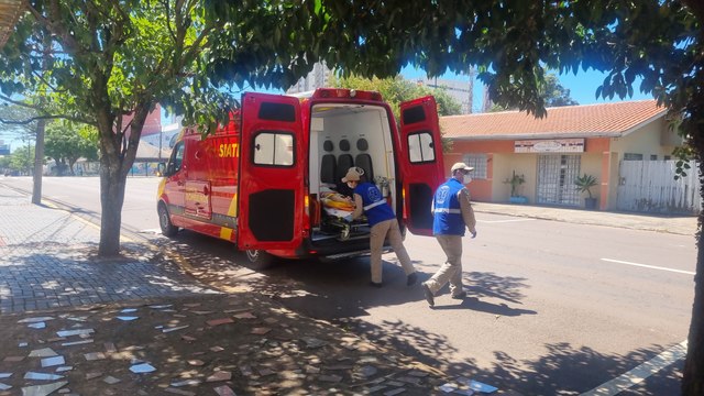 Idosa sofre queda em apartamento no centro de Cascavel e fica ferida
