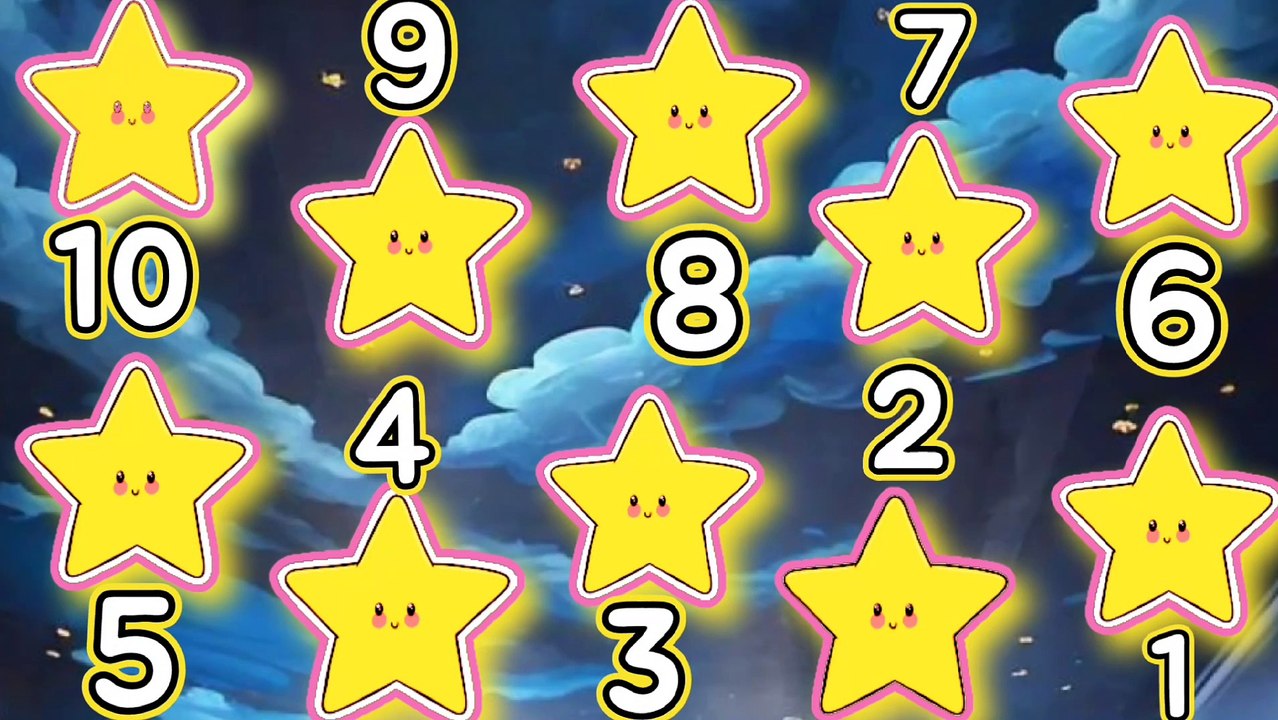Reverse Counting 10 to 1 | Night Sky Adventure for Toddlers | No Music Counting Fun