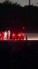 No kidding! This is how he was rushing people get off Haulover Beach until some kids stopped him for