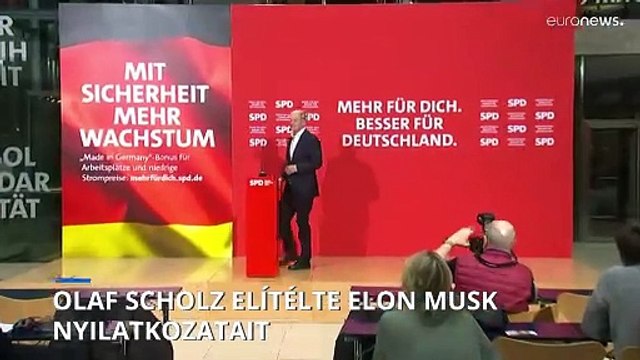 Olaf Scholz elítélte, hogy Elon Musk támogatja a szélsőjobboldali AfD-t
