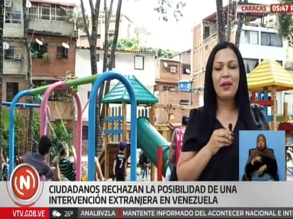 Caraqueños rechazan una posible intervención militar en el país y auguran paz para Venezuela